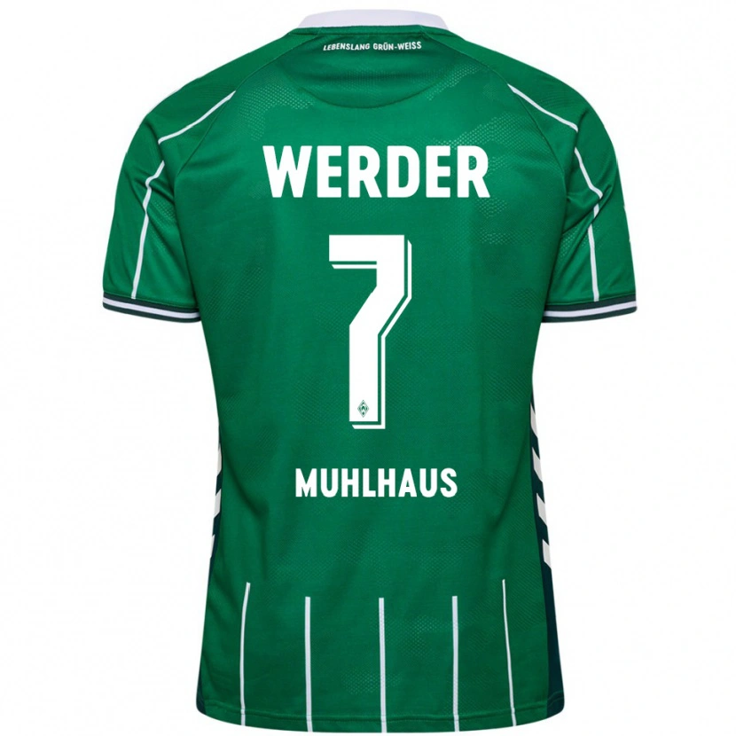 DanxenレディースLarissa Mühlhaus#7グリーン ホワイトホームシャツ2025/26ジャージーユニフォーム