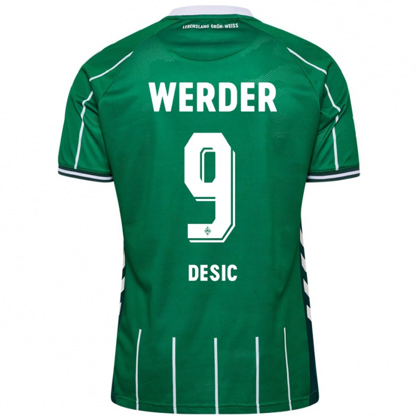 DanxenレディースMedina Desic#9グリーン ホワイトホームシャツ2025/26ジャージーユニフォーム