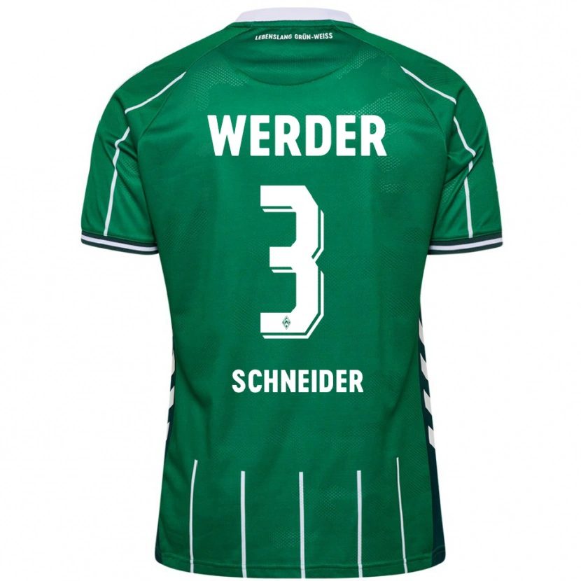 DanxenレディースDieter Schneider#3グリーン ホワイトホームシャツ2025/26ジャージーユニフォーム