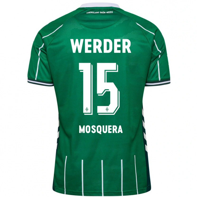 DanxenレディースArley Mosquera#15グリーン ホワイトホームシャツ2025/26ジャージーユニフォーム