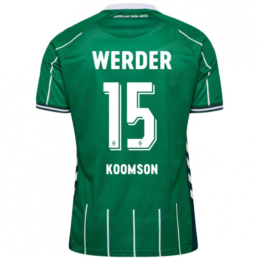 DanxenレディースGabriel Koomson#15グリーン ホワイトホームシャツ2025/26ジャージーユニフォーム