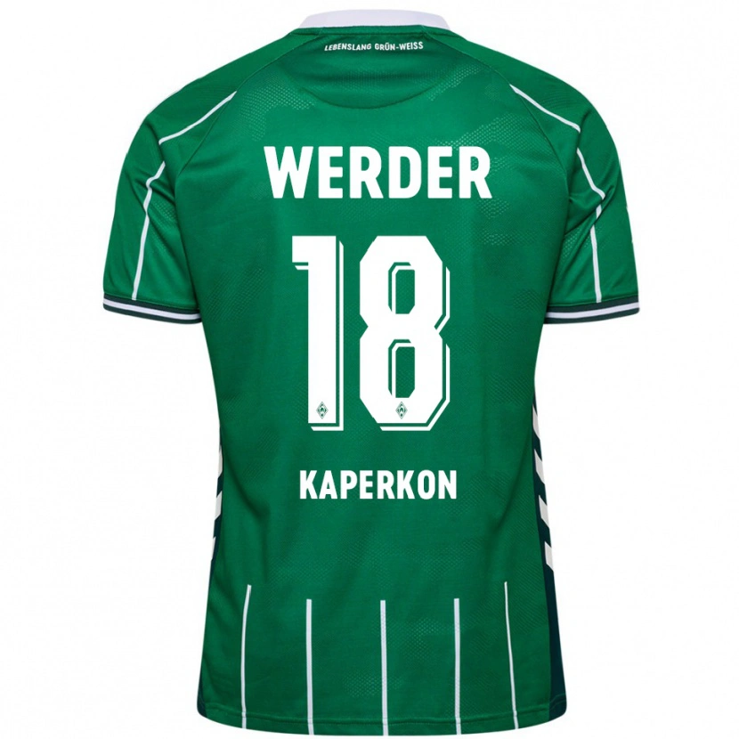 DanxenレディースTom Kaperkon#18グリーン ホワイトホームシャツ2025/26ジャージーユニフォーム
