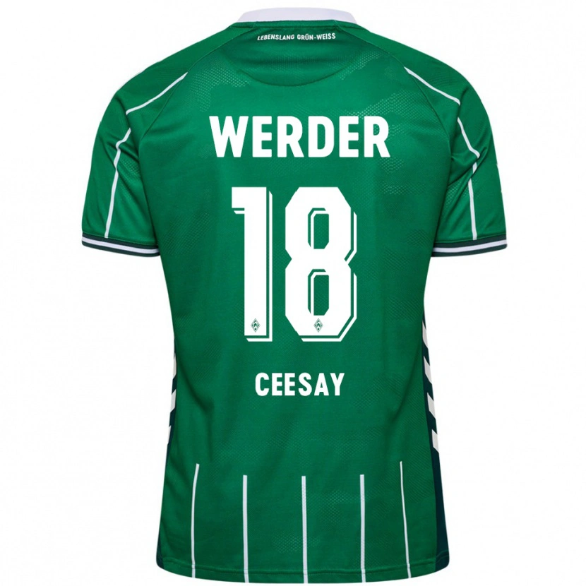 DanxenレディースAblie Ceesay#18グリーン ホワイトホームシャツ2025/26ジャージーユニフォーム