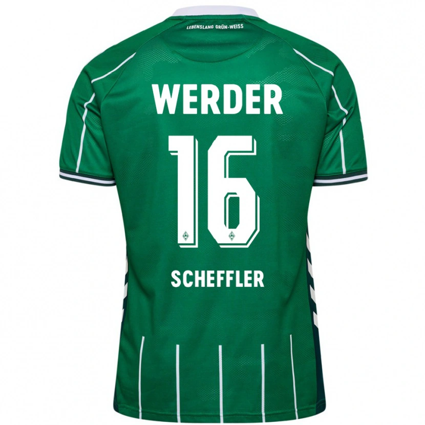 Danxenレディースイアン・シェフラー#16グリーン ホワイトホームシャツ2025/26ジャージーユニフォーム