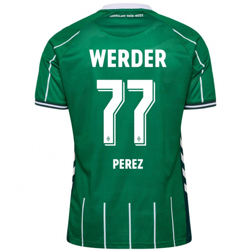 Danxenレディースカタリナ・ペレス #77グリーン ホワイトホームシャツ2025/26ジャージーユニフォーム