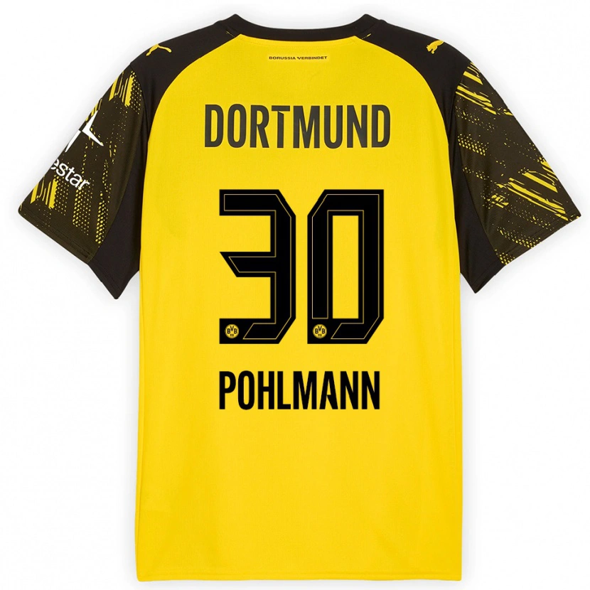 Danxenレディースオレ・ポールマン#30イエロー ブラックホームシャツ2025/26ジャージーユニフォーム