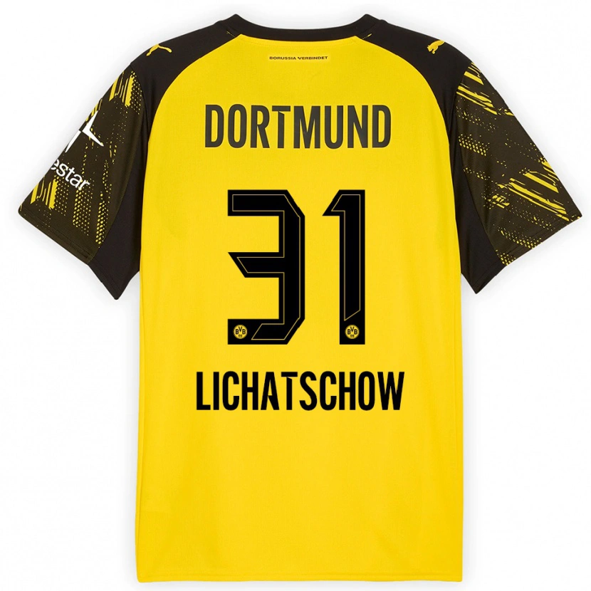 DanxenレディースDeniese Lichatschow#31イエロー ブラックホームシャツ2025/26ジャージーユニフォーム