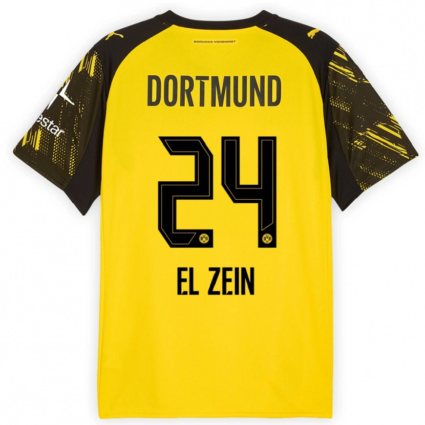 Danxenレディースアブ・ベキル・オメル・エル・ゼイン#24イエロー ブラックホームシャツ2025/26ジャージーユニフォーム