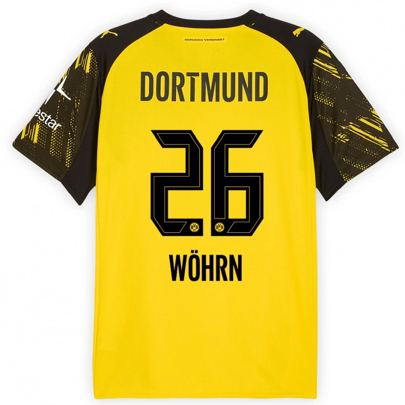 DanxenレディースYasu Wöhrn#26イエロー ブラックホームシャツ2025/26ジャージーユニフォーム