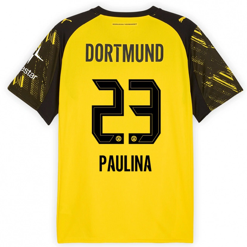 Danxenレディースジョルディ・ポーリーナ#23イエロー ブラックホームシャツ2025/26ジャージーユニフォーム