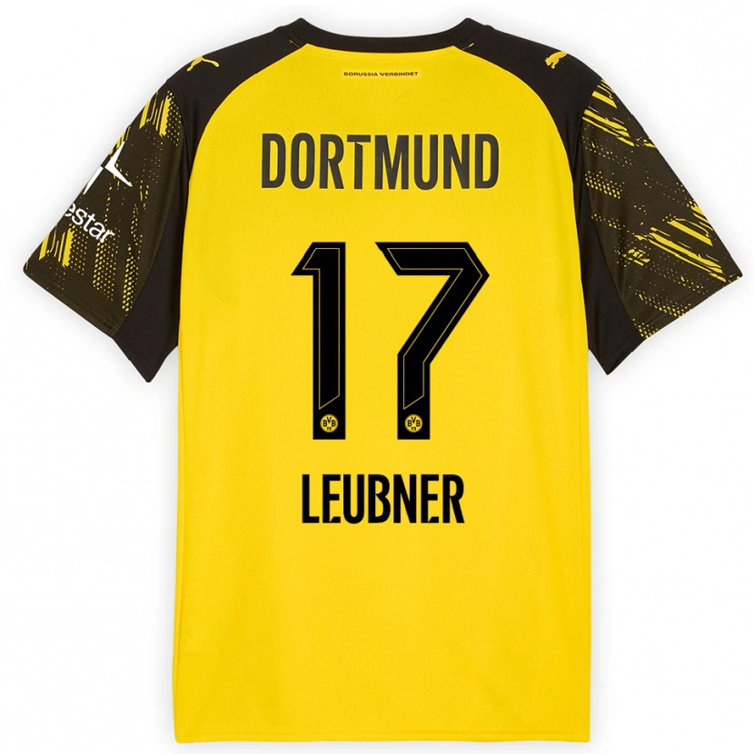 DanxenレディースRonja Leubner#17イエロー ブラックホームシャツ2025/26ジャージーユニフォーム