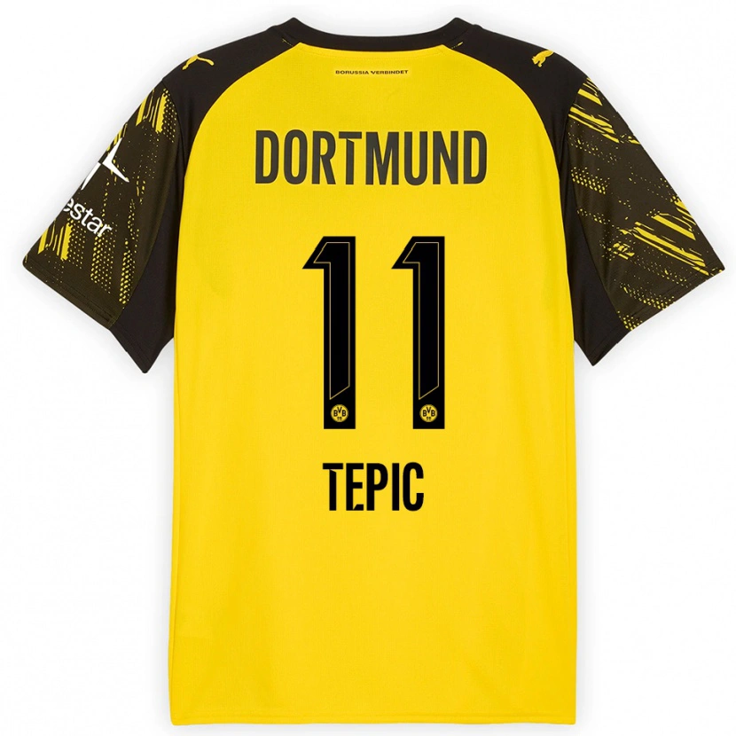 DanxenレディースLyon Tepic#11イエロー ブラックホームシャツ2025/26ジャージーユニフォーム
