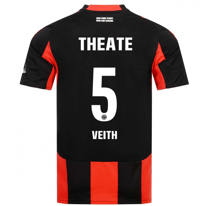 DanxenレディースTitus Veith#5ブラック レッドホームシャツ2025/26ジャージーユニフォーム