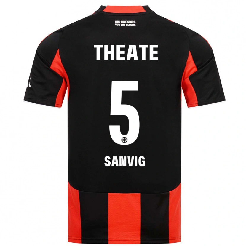 DanxenレディースPernille Sanvig#5ブラック レッドホームシャツ2025/26ジャージーユニフォーム