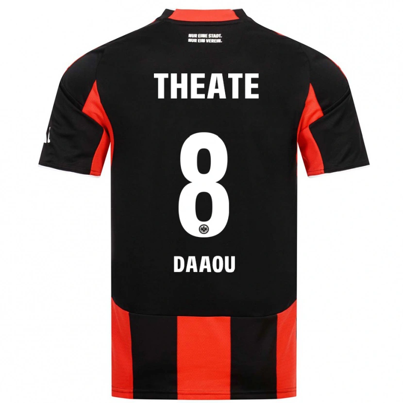 DanxenレディースBilal Daaou#8ブラック レッドホームシャツ2025/26ジャージーユニフォーム