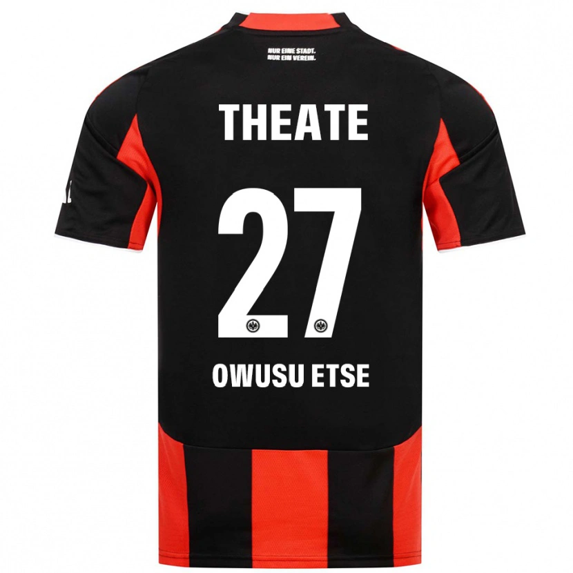 DanxenレディースCollin Owusu Etse#27ブラック レッドホームシャツ2025/26ジャージーユニフォーム