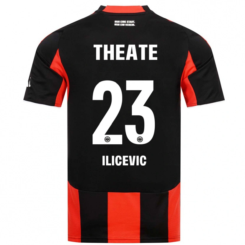 DanxenレディースNiko Ilicevic#23ブラック レッドホームシャツ2025/26ジャージーユニフォーム