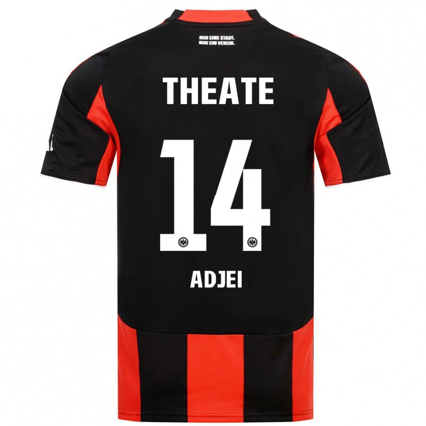 DanxenレディースAllen Adjei#14ブラック レッドホームシャツ2025/26ジャージーユニフォーム