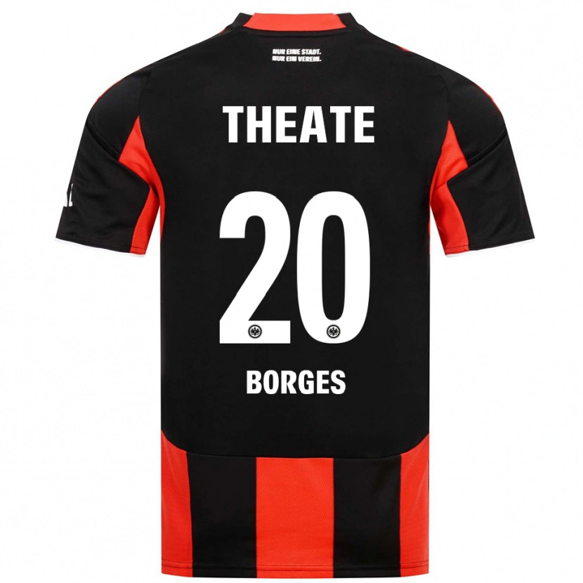 DanxenレディースGustavo Borges#20ブラック レッドホームシャツ2025/26ジャージーユニフォーム