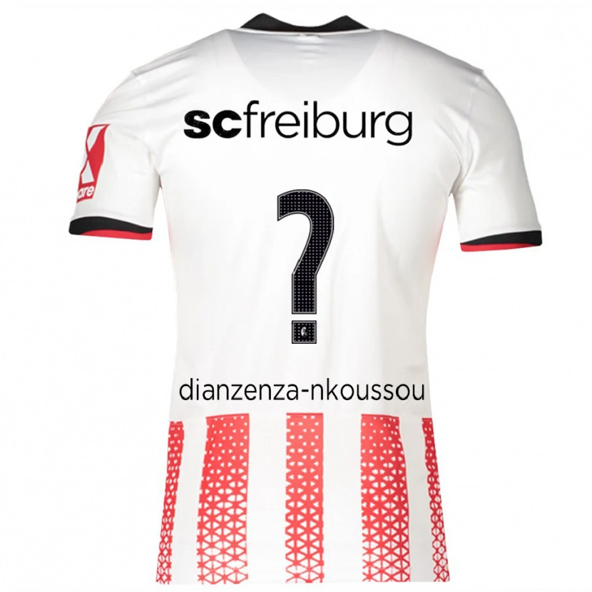 DanxenレディースChrisdy Dianzenza-Nkoussou#0ホワイト レッドホームシャツ2025/26ジャージーユニフォーム