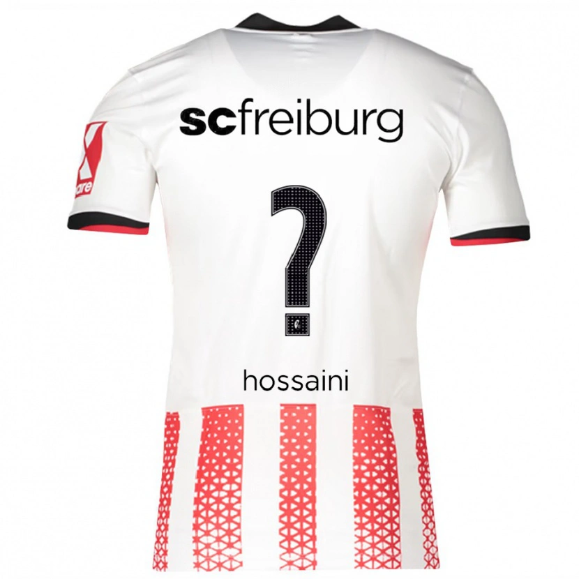 DanxenレディースGhasem Hossaini#0ホワイト レッドホームシャツ2025/26ジャージーユニフォーム