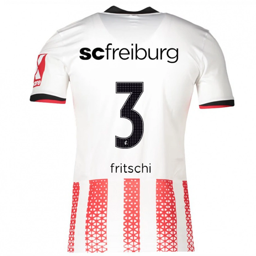DanxenレディースEmilio Fritschi#3ホワイト レッドホームシャツ2025/26ジャージーユニフォーム