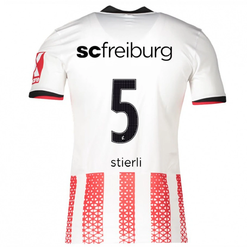 DanxenレディースJulia Stierli#5ホワイト レッドホームシャツ2025/26ジャージーユニフォーム