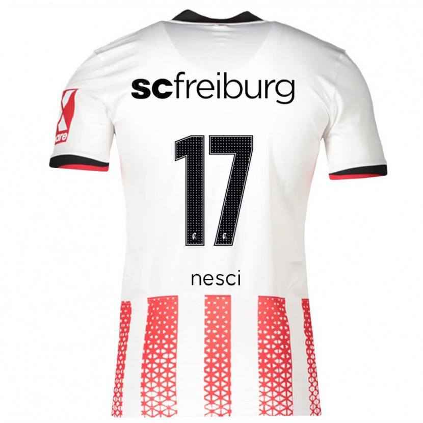 DanxenレディースMassimo Nesci#17ホワイト レッドホームシャツ2025/26ジャージーユニフォーム