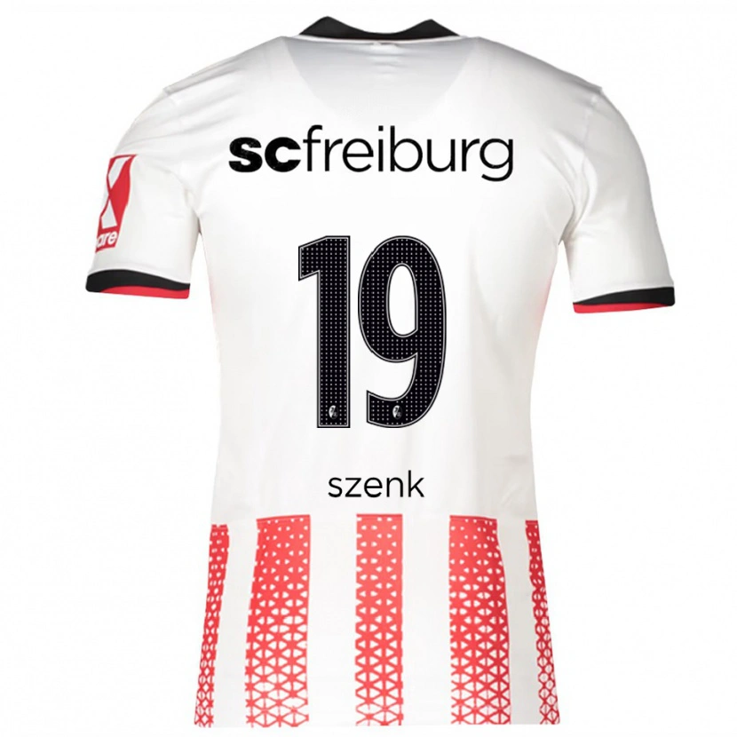 DanxenレディースNia Szenk#19ホワイト レッドホームシャツ2025/26ジャージーユニフォーム