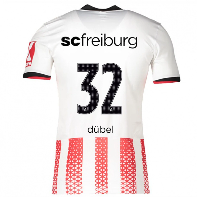 DanxenレディースSarah-Lisa Dübel#32ホワイト レッドホームシャツ2025/26ジャージーユニフォーム