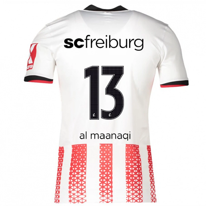 DanxenレディースJawad Al Maanaqi#13ホワイト レッドホームシャツ2025/26ジャージーユニフォーム