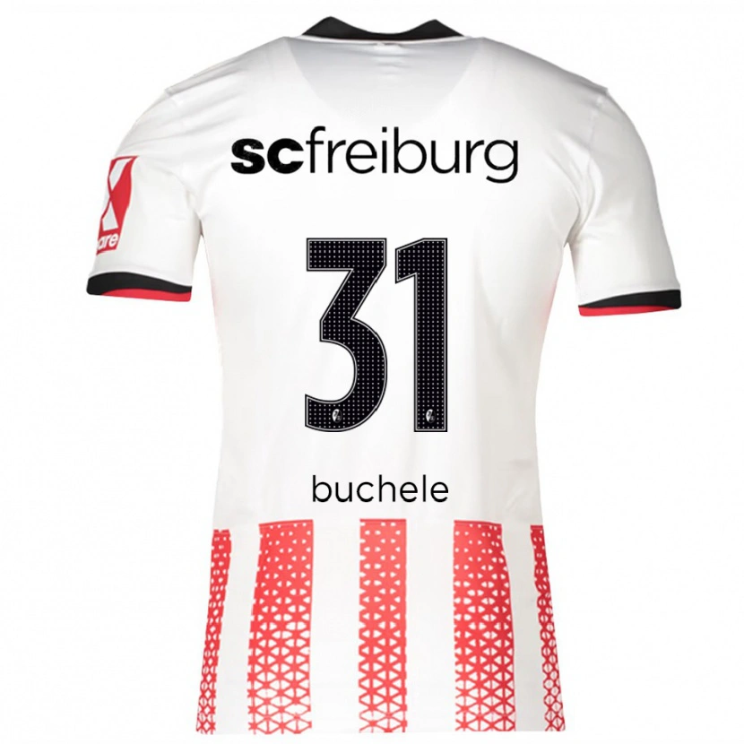 DanxenレディースMia Büchele#31ホワイト レッドホームシャツ2025/26ジャージーユニフォーム