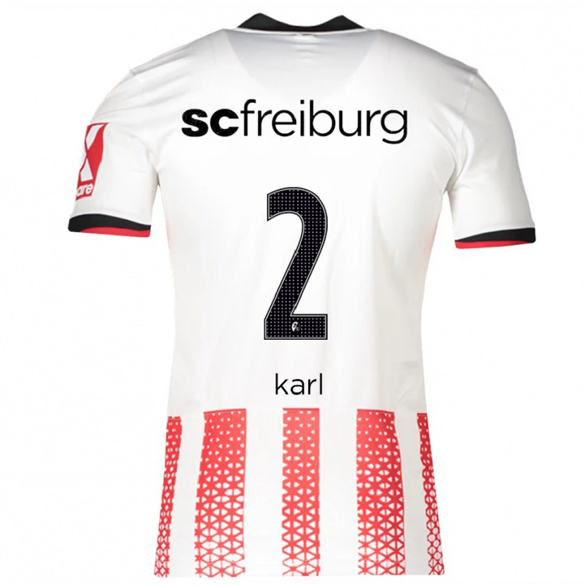 Danxenレディースリサ・カール#2ホワイト レッドホームシャツ2025/26ジャージーユニフォーム