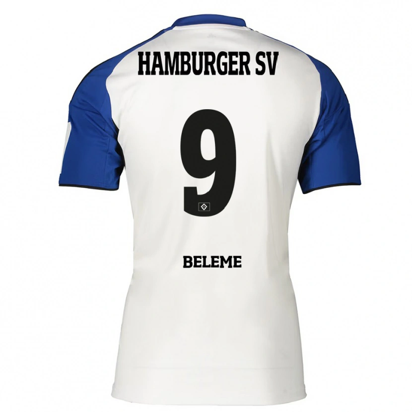 DanxenレディースDaouda Beleme#9ホワイト ブルーホームシャツ2025/26ジャージーユニフォーム