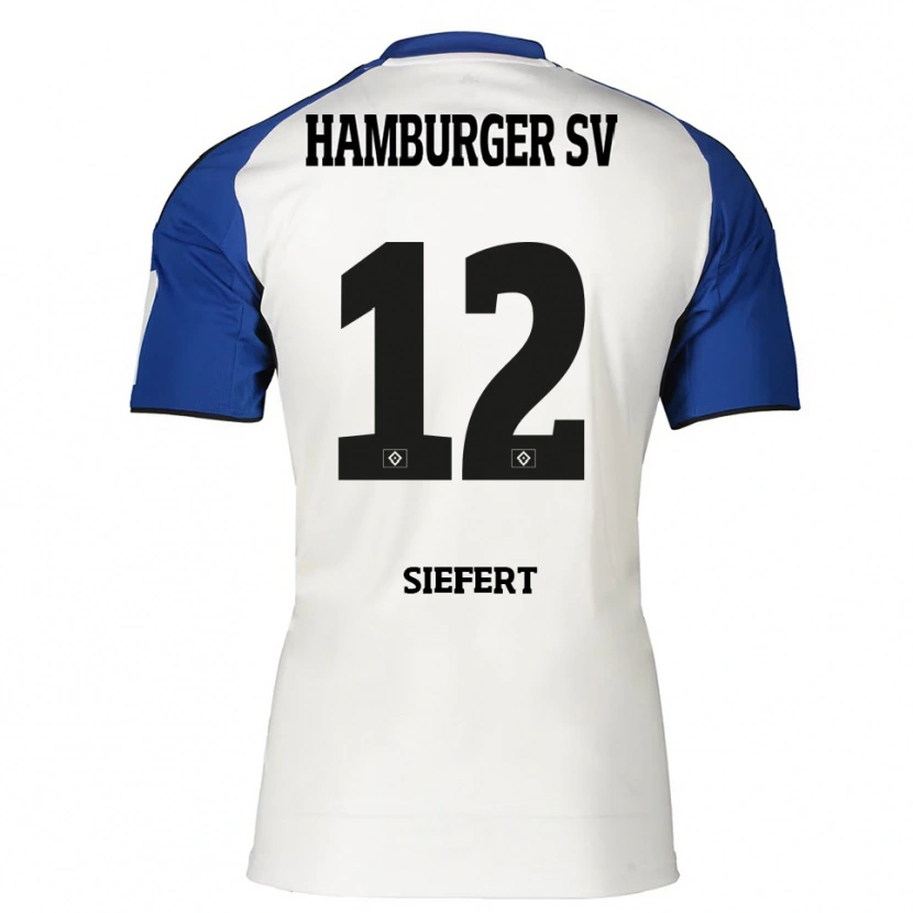 DanxenレディースLouis Siefert#12ホワイト ブルーホームシャツ2025/26ジャージーユニフォーム