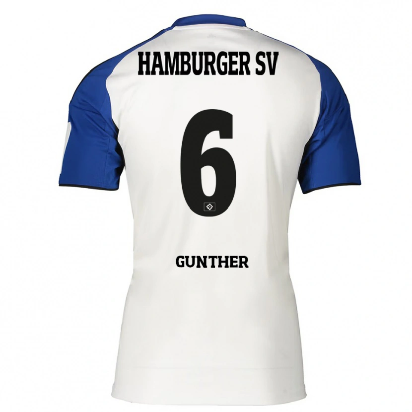 DanxenレディースHannah Günther#6ホワイト ブルーホームシャツ2025/26ジャージーユニフォーム