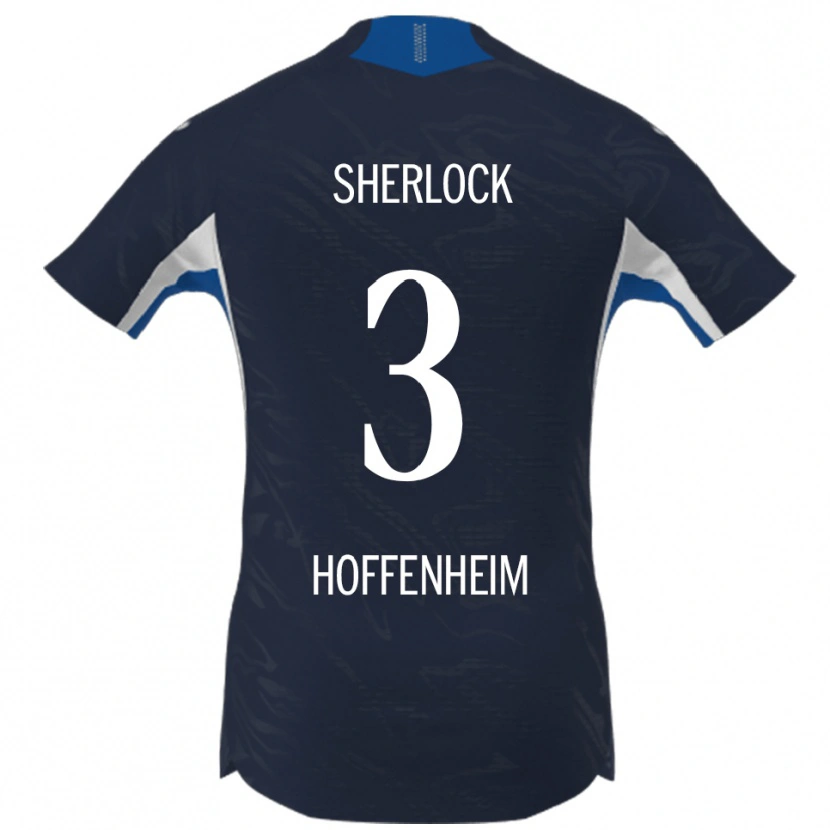 DanxenレディースFinn Sherlock#3ネイビー ホワイトホームシャツ2025/26ジャージーユニフォーム
