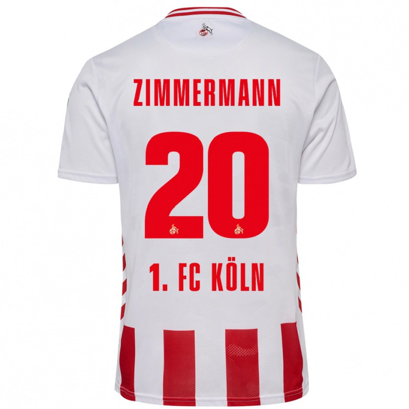 DanxenレディースNick Zimmermann#20ホワイト レッドホームシャツ2025/26ジャージーユニフォーム