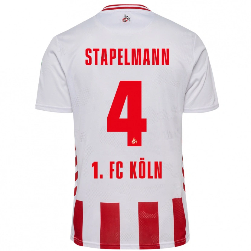 DanxenレディースLuis Stapelmann#4ホワイト レッドホームシャツ2025/26ジャージーユニフォーム