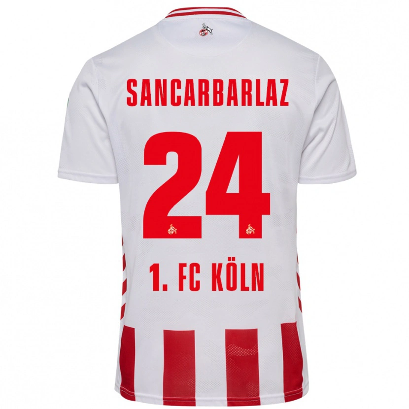 DanxenレディースKeyhan Sancarbarlaz#24ホワイト レッドホームシャツ2025/26ジャージーユニフォーム