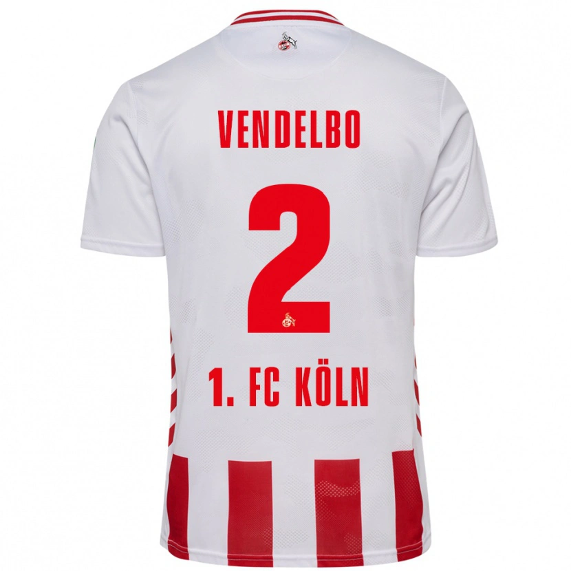 DanxenレディースSofie Vendelbo#2ホワイト レッドホームシャツ2025/26ジャージーユニフォーム