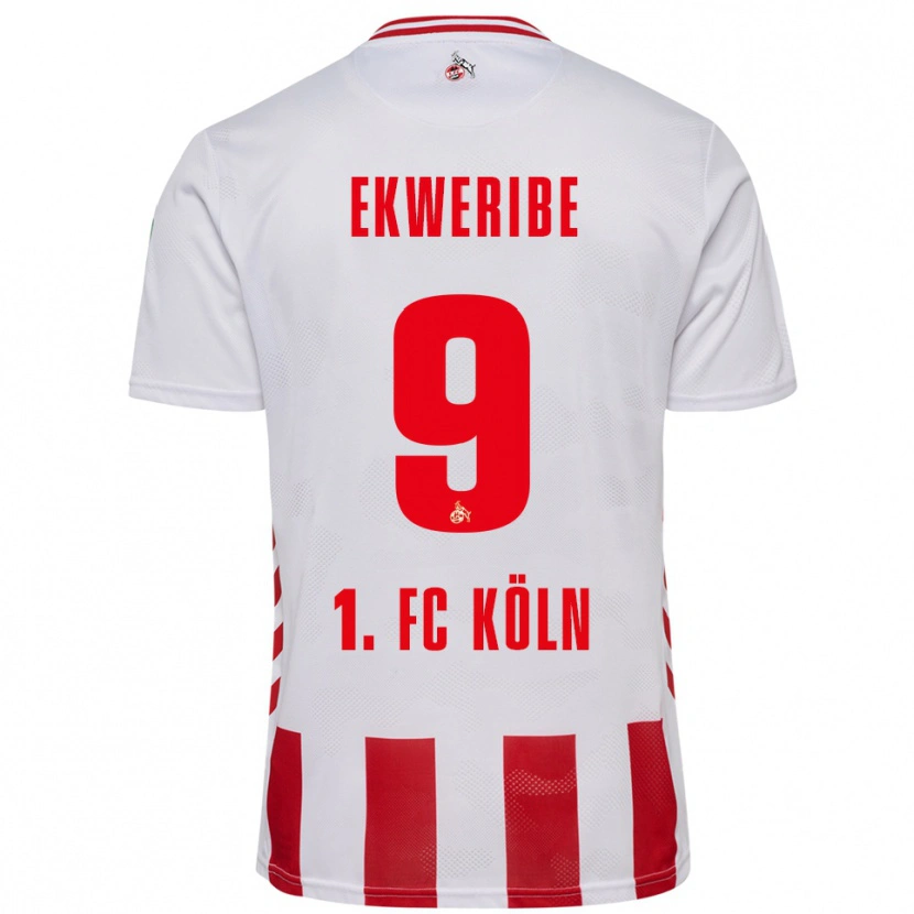 DanxenレディースKevin Ekweribe#9ホワイト レッドホームシャツ2025/26ジャージーユニフォーム