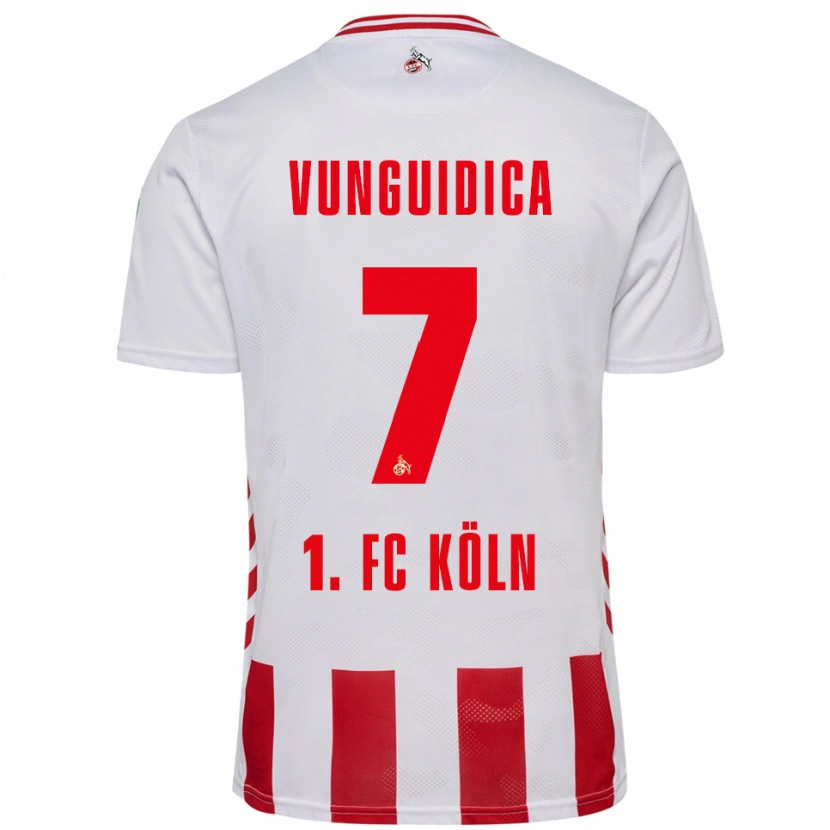DanxenレディースExaouse Vunguidica#7ホワイト レッドホームシャツ2025/26ジャージーユニフォーム