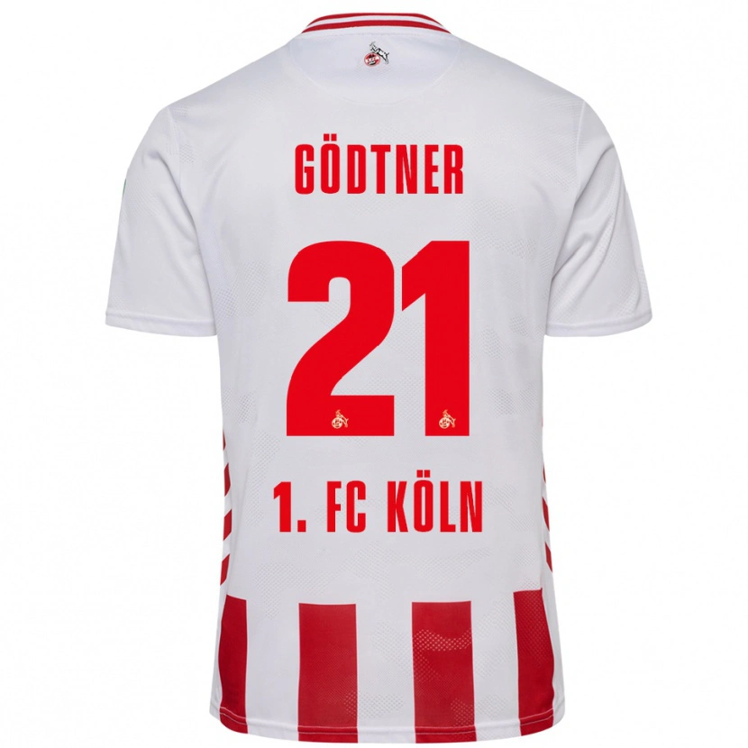 DanxenレディースMatteo Gödtner#21ホワイト レッドホームシャツ2025/26ジャージーユニフォーム