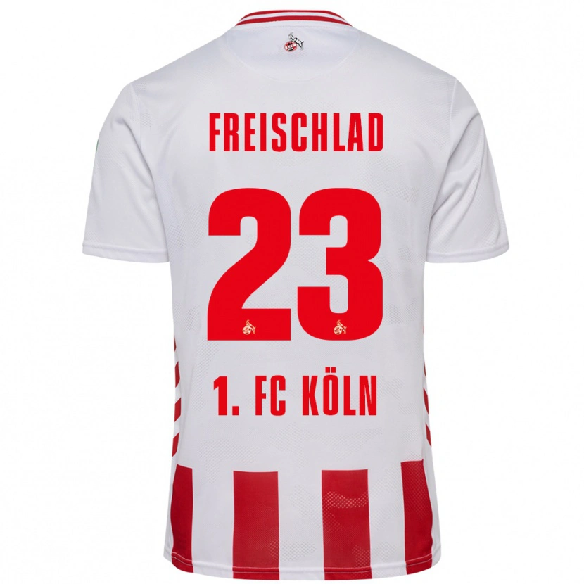 DanxenレディースYannick Freischlad#23ホワイト レッドホームシャツ2025/26ジャージーユニフォーム