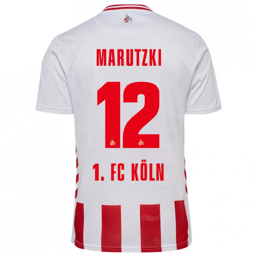 DanxenレディースMikolaj Marutzki#12ホワイト レッドホームシャツ2025/26ジャージーユニフォーム