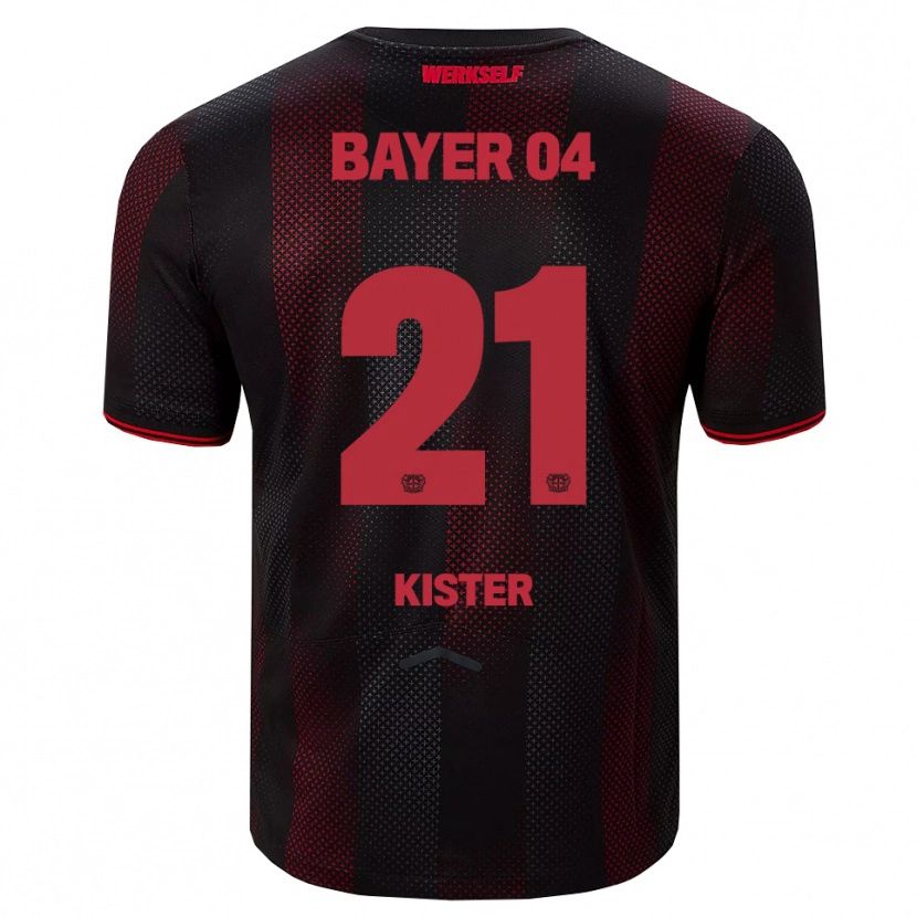 DanxenレディースAkim Kister#21ブラック レッドホームシャツ2025/26ジャージーユニフォーム