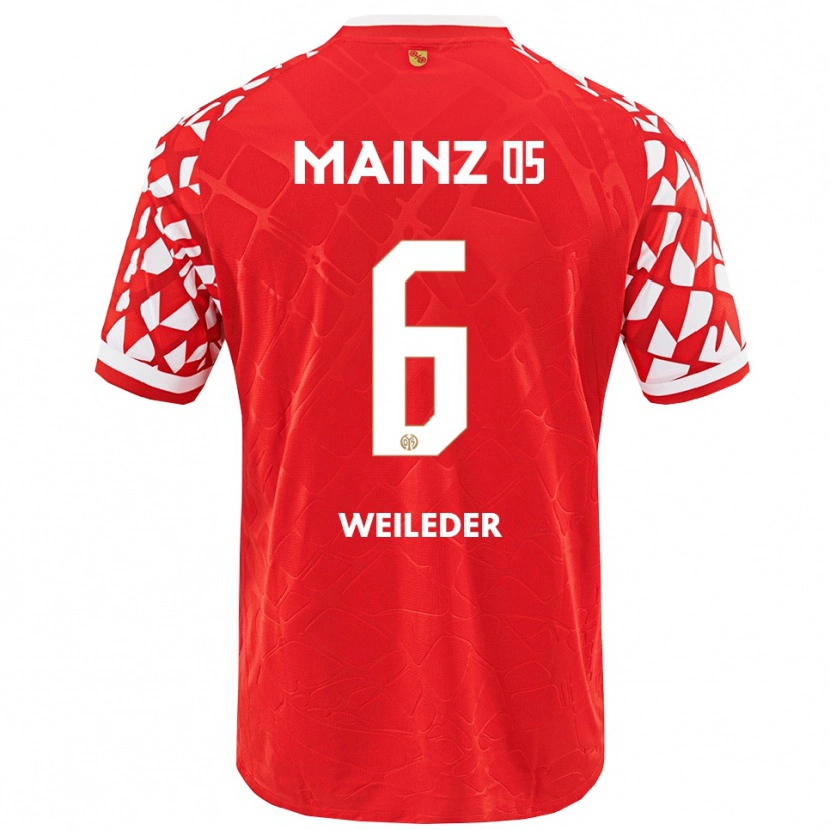 DanxenレディースTobias Weileder#6レッド ホワイトホームシャツ2025/26ジャージーユニフォーム