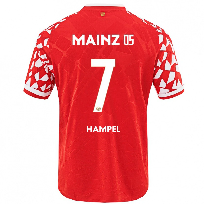 DanxenレディースLuca Hampel#7レッド ホワイトホームシャツ2025/26ジャージーユニフォーム