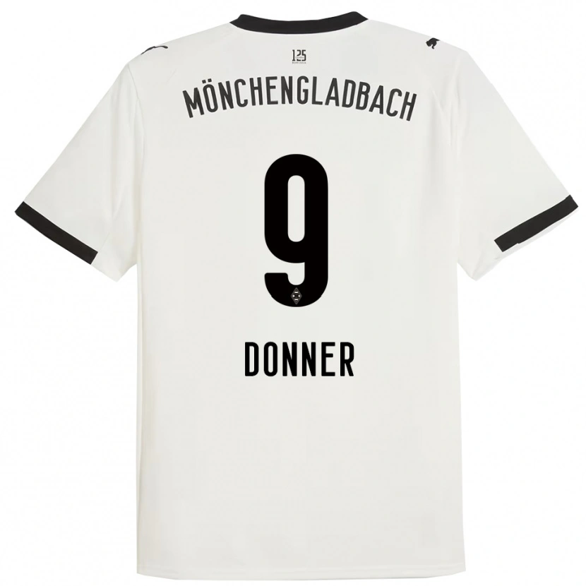 DanxenレディースMaximilian Donner#9ホワイト ブラックホームシャツ2025/26ジャージーユニフォーム